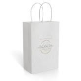 White Bonita Salon and Suites customer shopping bag