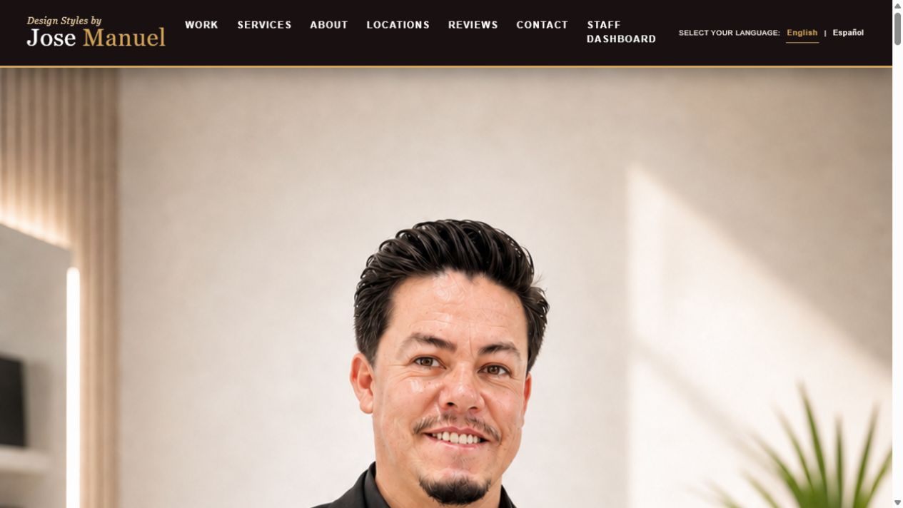 Homepage of the Design Styles by Jose Manuel website